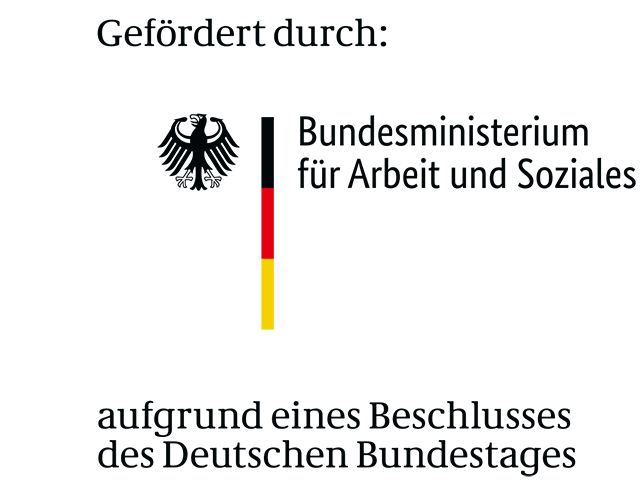Gef�rdert durch Bundesministerium f�r Arbeit und Soziales, aufgrund eines Beschlusses des Deustchen Bundestages